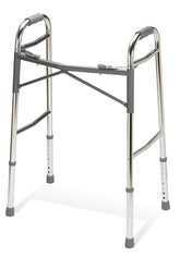 Medline Guardian Adult Premium Bariatric Folding Walker - Extra Wide 22" Frame, 500 lb Capacity, Height Adjustable 32-39"