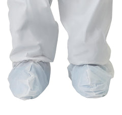 Medline Anti-Static Microporous Breathable Coveralls with Hood and Boots - 4XL White