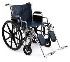 Bariatric Transport Chair - 22 Inch Wide Seat, 450-500 lbs Capacity with Swing-Away Footrests