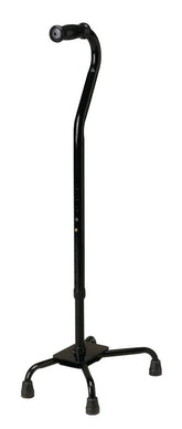 Bariatric Small Base Quad Cane - 500 lbs Capacity, Adjustable Height 29-38 inches, Steel Construction