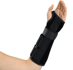 Medline Deluxe Wrist and Forearm Splint - 10 Inch Adjustable Support Brace with Palmar Stays