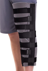 Cut-Away Knee Immobilizer - Adjustable Medical Grade Knee Brace with Removable Stays