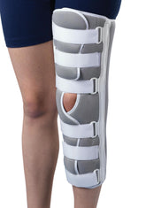 Tricot Foam Knee Immobilizer - Medical Grade Support Brace with Removable Stays