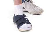 Rigid Post-Operative Recovery Shoes - Navy Blue Open Toe Medical Footwear with Hook & Loop Closure