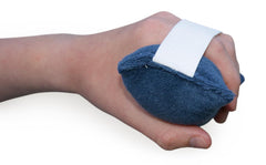 Medline Palm Grip with Elastic Strap - Soft Cotton Terry Hand Exerciser for Stroke Recovery & Contractures, 2.5" x 4.5", Blue