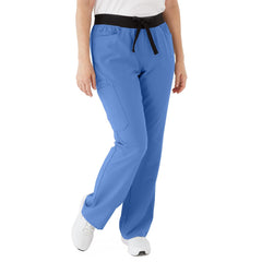 Women's Regular-Length Scrub Pants - Modern Boot-Cut Medical Uniform Bottoms with 7 Pockets