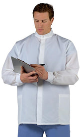 Fluid-Resistant Unisex Short Barrier Lab Coat - Professional Medical Protection with Dual Pockets