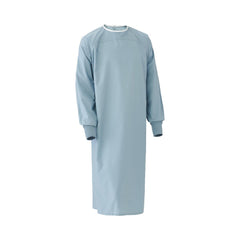Medline AngelStat Cotton-Blend Cover Gown - Reusable, Knit Cuffs, Misty Green, Large