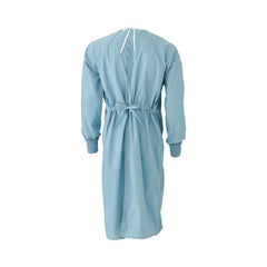 Medline AngelStat Cotton-Blend Cover Gown - Reusable, Knit Cuffs, Misty Green, Large
