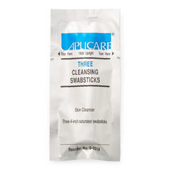 Benzalkonium Chloride Antiseptic Swabsticks - BZK 0.1% Cleansing Wipes for Catheterization & Wound Care, 4 Inch, 1500/Case