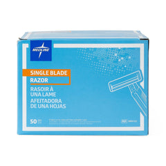 Disposable Facial Razors with Single Blade - Ultra Thin Micro Coated Steel - Blue (Box of Razors)