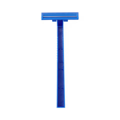 Disposable Facial Razors with Single Blade - Ultra Thin Micro Coated Steel - Blue (Box of Razors)