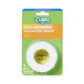 Curad Ouchless Self-Adhering Wrap - Gentle Cohesive Bandage for Sensitive Skin (No Adhesive)