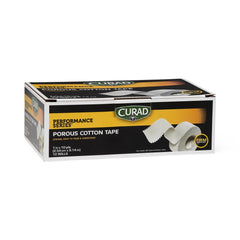 Medline Premium Porous Cotton Cloth Tape 1" x 10 Yards - Breathable Medical Adhesive Tape with Hand-Tear Edge