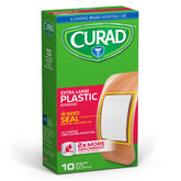 Curad Plastic Adhesive Bandage Patches - Waterproof Wound Care Protection for Cuts, Scrapes & Burns