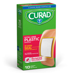 Curad Plastic Adhesive Bandage Patches - Waterproof Wound Care Protection for Cuts, Scrapes & Burns
