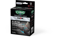 Curad Performance Series Ironman Wraparound Elbow Support - Adjustable Dual Strap Neoprene Brace