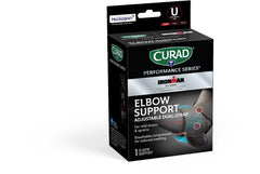 Curad Performance Series Ironman Wraparound Elbow Support - Adjustable Dual Strap Neoprene Brace