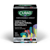 Curad Performance Series Antibacterial Fabric Bandages - Extreme Hold, Sterile Wound Care Strips