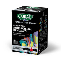 Curad Performance Series Antibacterial Bandages - Heavy Duty Flexible Fabric Wound Care