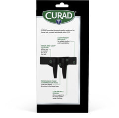 Curad Hernia Belt with Removable Compression Pads - Elastic Support Belt for Single & Double Hernias - Black, Small (Case of 4)