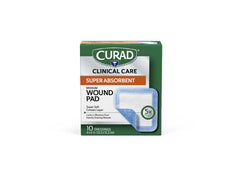 Curad Clinical Care Super Absorbent Wound Dressings 4x4 Inch - Case of 240