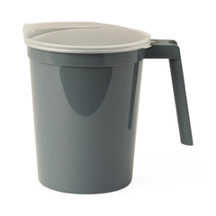 Medline Noninsulated Plastic Pitcher with Handle and Lid - 33.8 oz Beverage Server for Healthcare