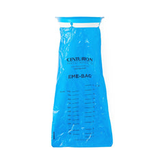 Medline Centurion HDPE Graduated Emesis Bag with Rigid Ring, Blue - Case of 144