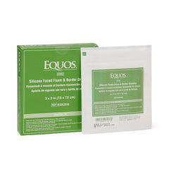 Equos 5-Layer Square Foam Wound Dressing with Silicone Adhesive Border - Advanced Exudate Management