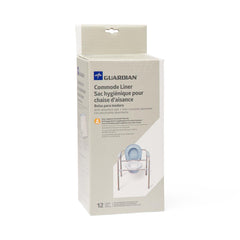 Medline Commode Liner with Absorbent Pad - Latex-Free Disposable Liners for Standard Commode Buckets