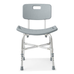 Medline Bariatric Shower Chair with Backrest - 550 lb Capacity, Height Adjustable 15-20 Inches