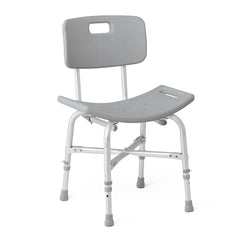 Medline Bariatric Shower Chair with Backrest - 550 lb Capacity, Height Adjustable 15-20 Inches