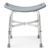 Bariatric Shower Chair Without Back - 550 lbs Capacity, Adjustable Height 15-20 inches