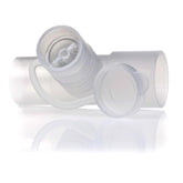 In-Line Nebulizer Tee Adapter with Valve - 22mm OD Latex-Free Connector