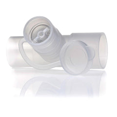 In-Line Nebulizer Tee Adapter with Valve - 22mm OD Latex-Free Connector