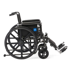 Guardian K2 Basic Wheelchair - Manual Folding Wheelchair with Elevating Leg Rests, 300 lbs Capacity