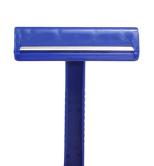 Disposable Facial Razors with Single Blade - Ultra Thin Micro Coated Steel - Blue (Box of Razors)