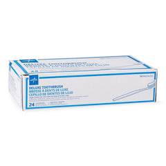 Deluxe Adult Patient Toothbrush - 34-Tuft Soft Bristle Oral Care for Hospital & Rehabilitation Settings