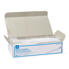 Deluxe Adult Patient Toothbrush - 34-Tuft Soft Bristle Oral Care for Hospital & Rehabilitation Settings