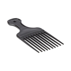 Professional Hair Pick Comb - 5.125" Black Plastic Styling Comb for Salon & Home Use