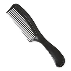 Large-Tooth Comb with Handle - Professional Detangling Hair Comb for Thick, Curly & Wet Hair - Black