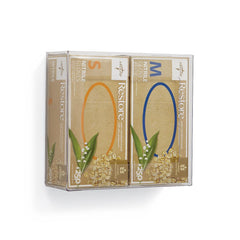 Clear Plastic Glove Dispenser - Horizontal/Vertical Wall Mount for Medical Facilities