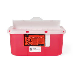 Medline Patient Room Sharps Container with Counter-Balance Lid - 5 Quart to 3 Gallon Medical Waste Disposal
