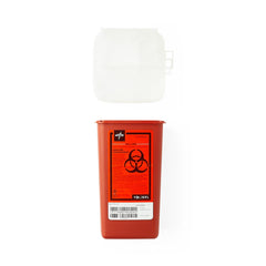 Phlebotomy Sharps Container with Dual Opening Lid - 1 Quart Medical Waste Disposal
