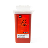 Phlebotomy Sharps Container with Dual Opening Lid - 1 Quart Medical Waste Disposal