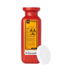 Phlebotomy Sharps Container with Dual Opening Lid - 1 Quart Medical Waste Disposal