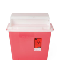 Medline Patient Room Sharps Container with Counter-Balance Lid - 5 Quart to 3 Gallon Medical Waste Disposal