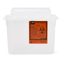Medline Patient Room Sharps Container with Counter-Balance Lid - 5 Quart to 3 Gallon Medical Waste Disposal