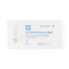 Medline Suture Removal Tray with Stainless Steel Iris Forceps - Sterile Medical Kit
