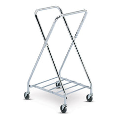 18 Inch Open Hamper Stand with 4 Casters - Mobile Laundry Collection Cart for Healthcare Facilities